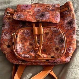 Wild Fable Floral Orange Backpack